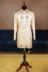 Ivory White Silk Sequin Embroidered Kurta Set